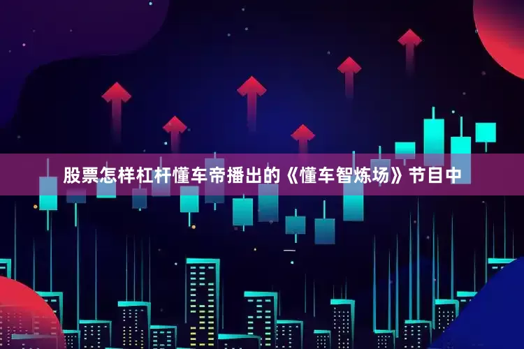 股票怎样杠杆懂车帝播出的《懂车智炼场》节目中