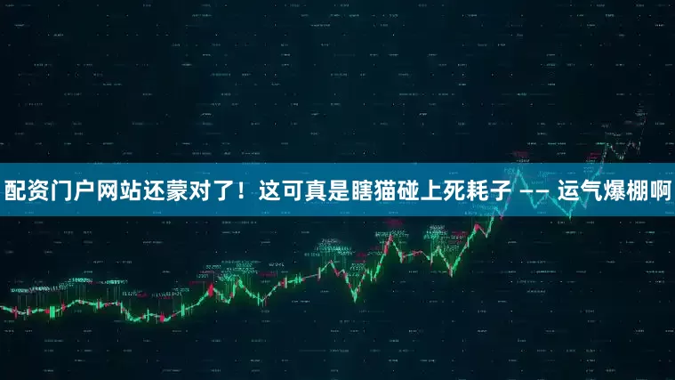 配资门户网站还蒙对了！这可真是瞎猫碰上死耗子 —— 运气爆棚啊