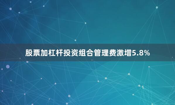 股票加杠杆投资组合管理费激增5.8%